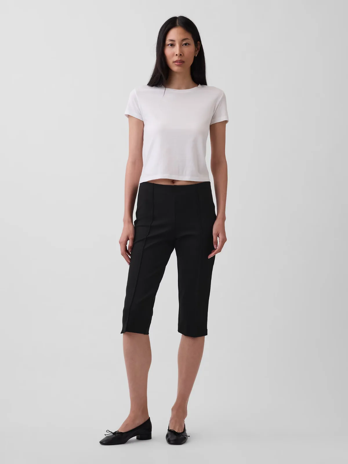 High Rise Double Knit Capris by Gap