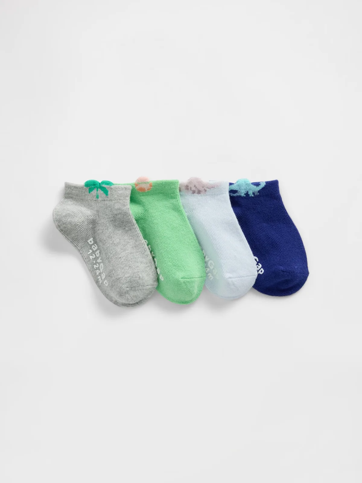 Dino No Show Socks (4-Pack) by Gap