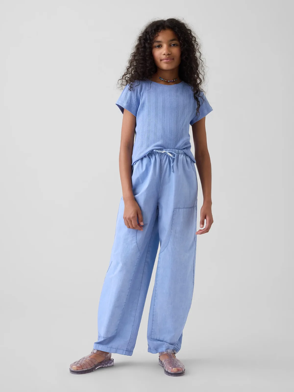 Easy Double-Knee Barrel Pants by Gap