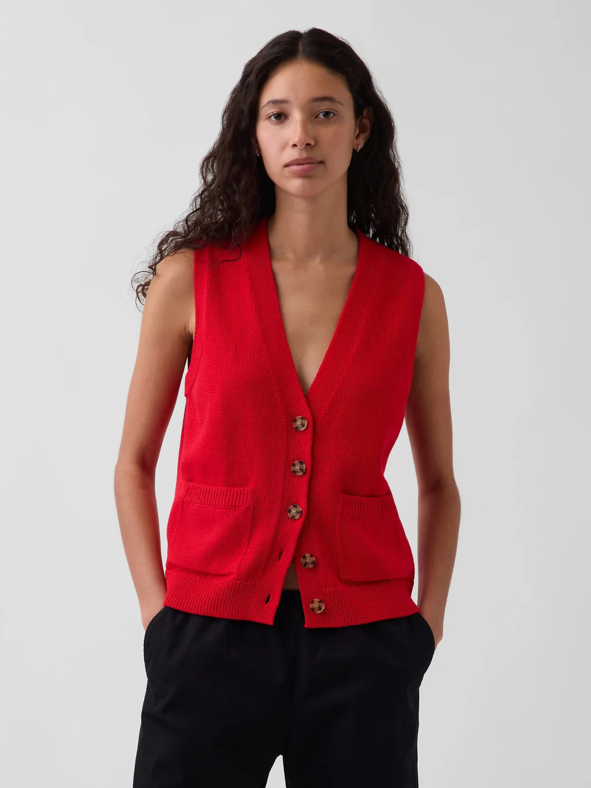 100% Cotton Pocket Sweater Vest by Gap