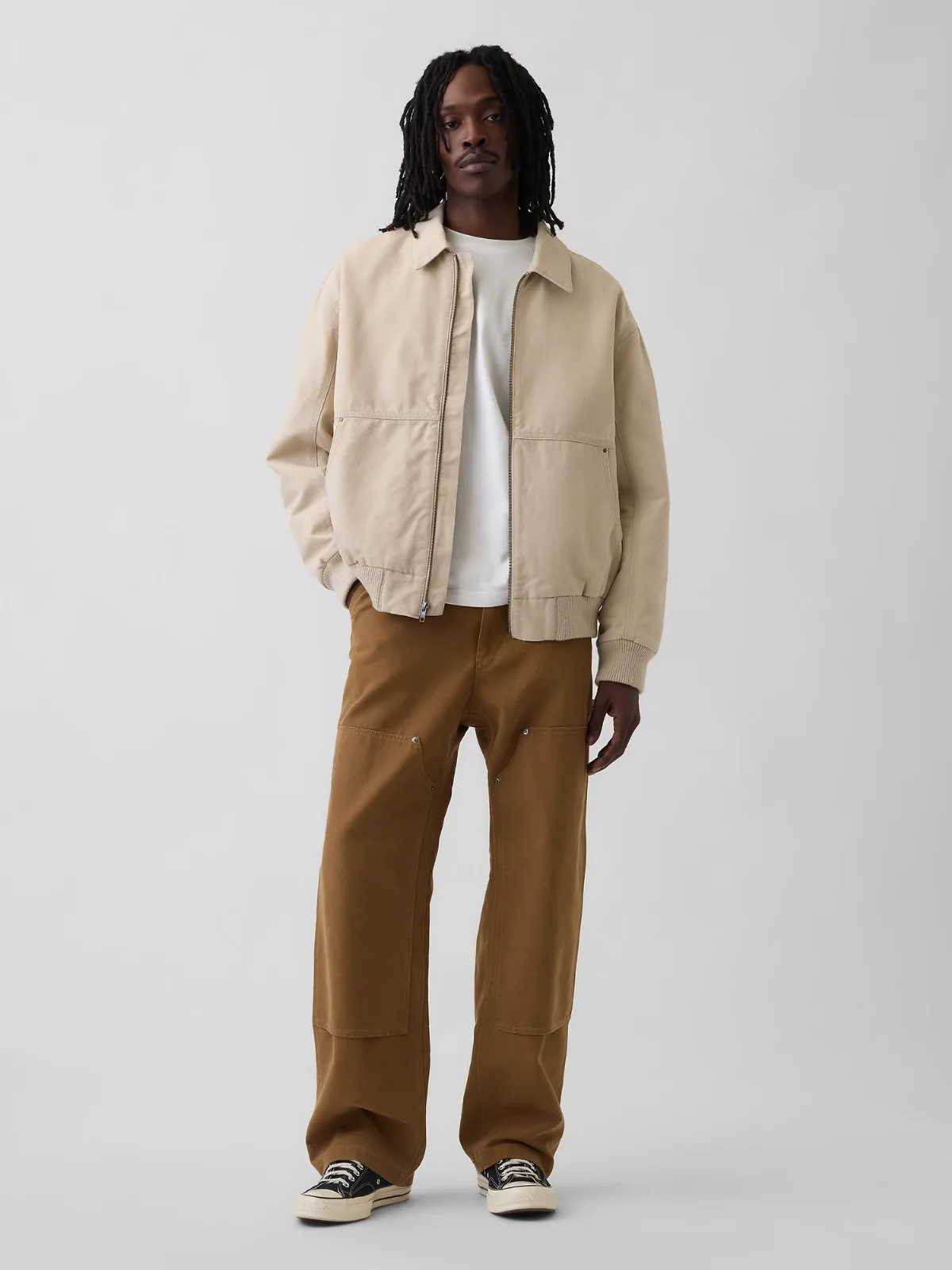 90s Loose Canvas Double-Knee Carpenter Pants