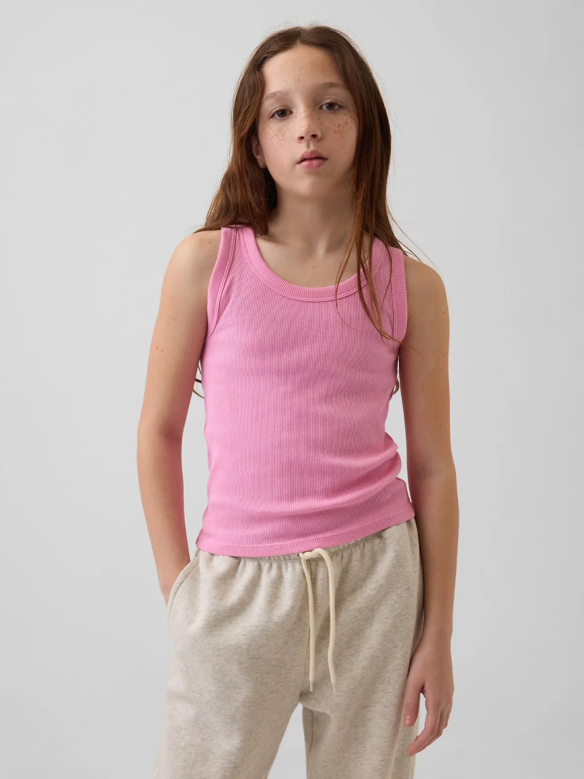 Rib Scoop Tank Top by Gap