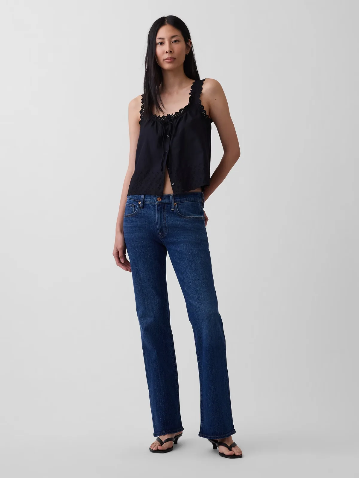 Mid Rise Relaxed Boot Jeans by Gap