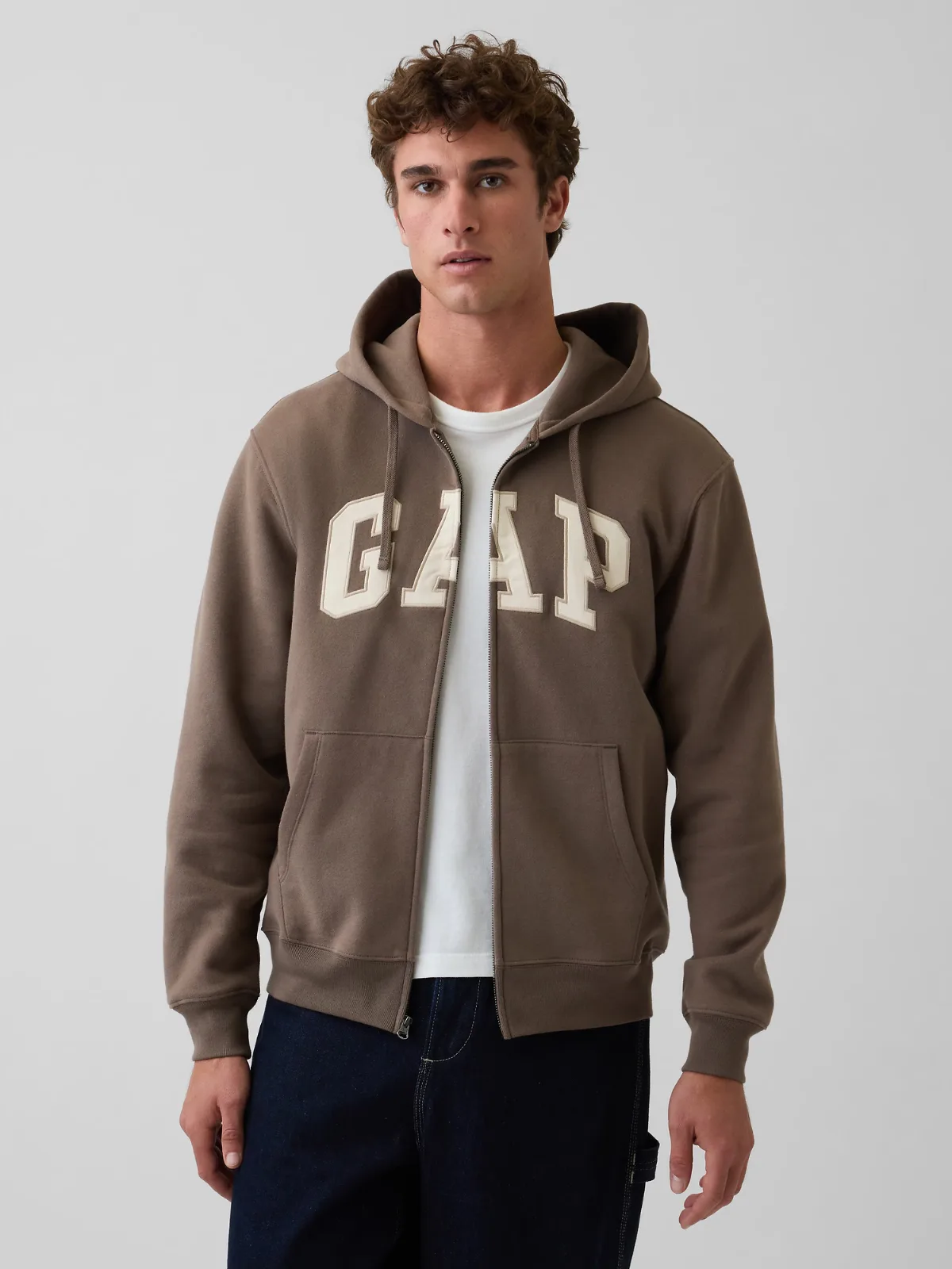 VintageSoft Arch Logo Zip Hoodie by Gap