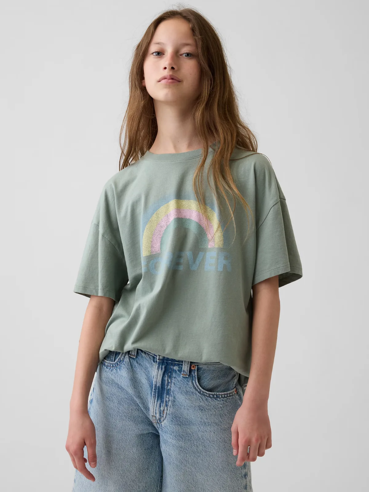 Oversized Tunic Graphic T-Shirt by Gap