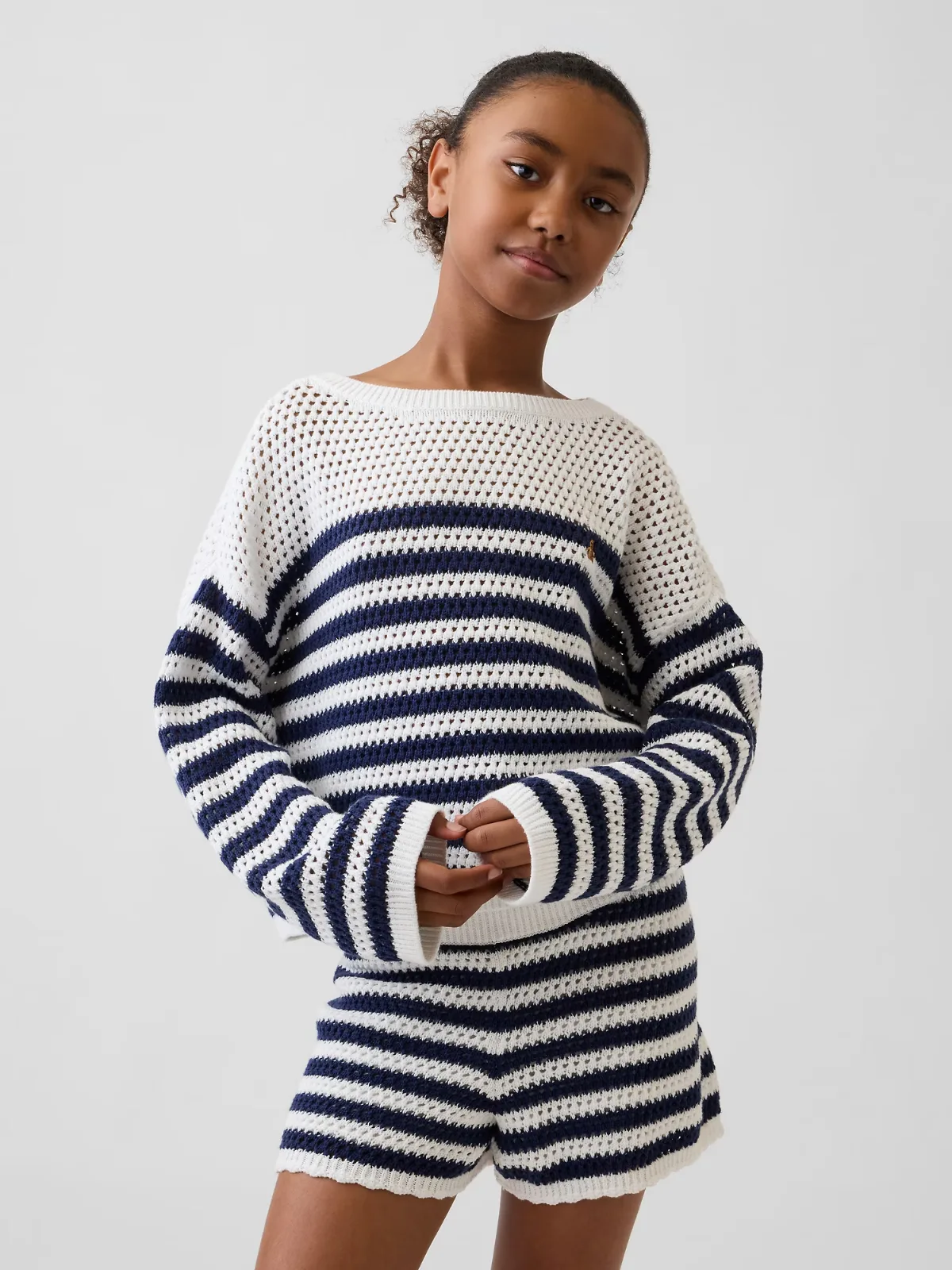 Kids100% Cotton Crochet Oversized Sweater by Gap