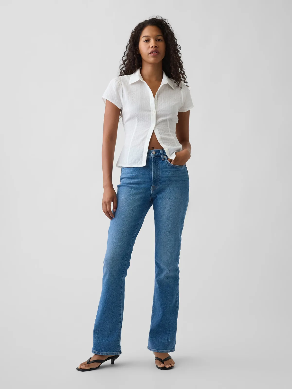 High Rise Boot Jeans by Gap
