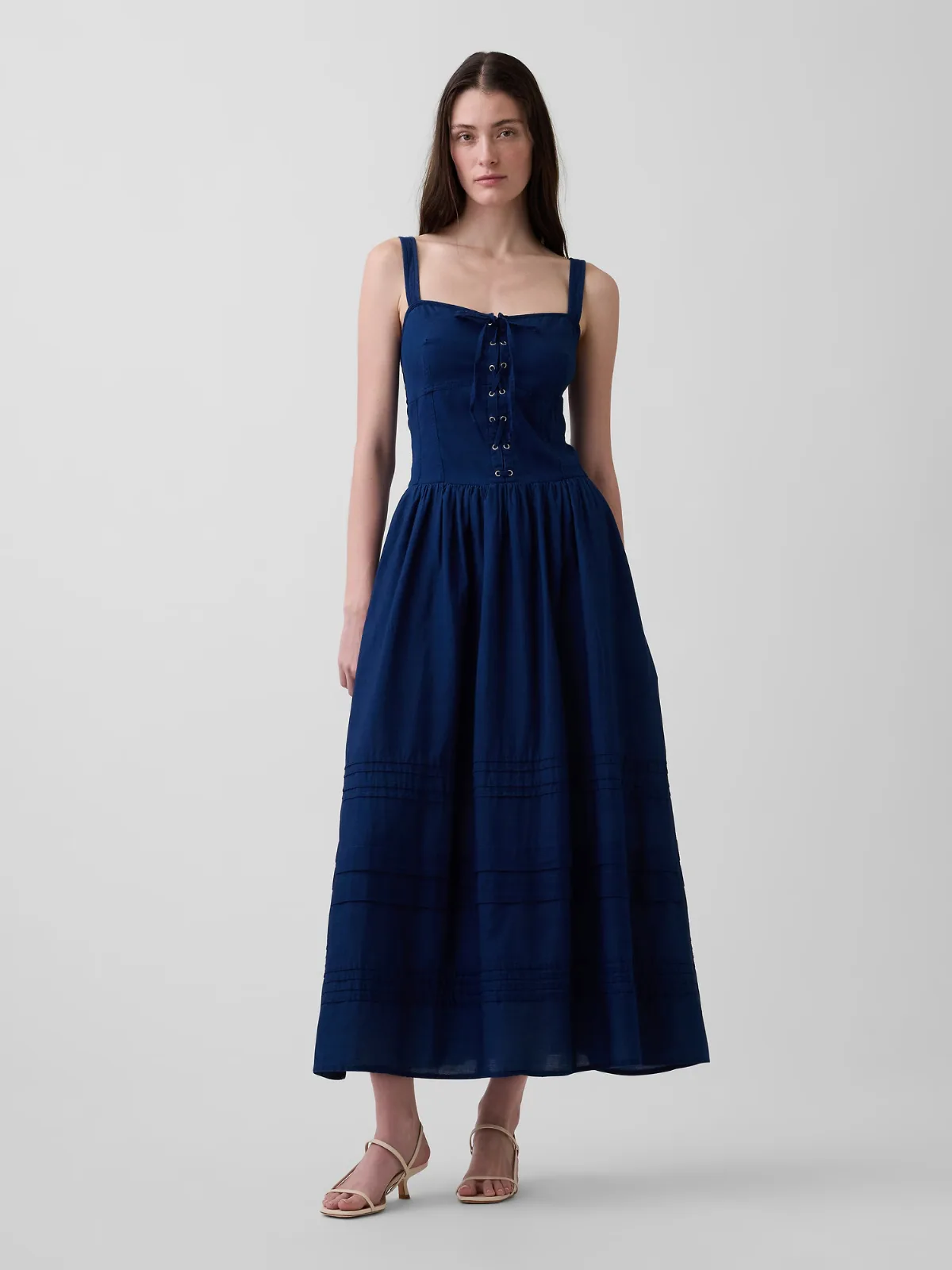 Lace-Up Corset Maxi Dress by Gap
