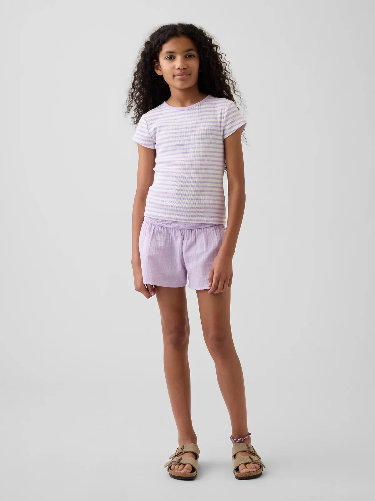 Cotton Gauze Butterfly-Hem Shorts by Gap