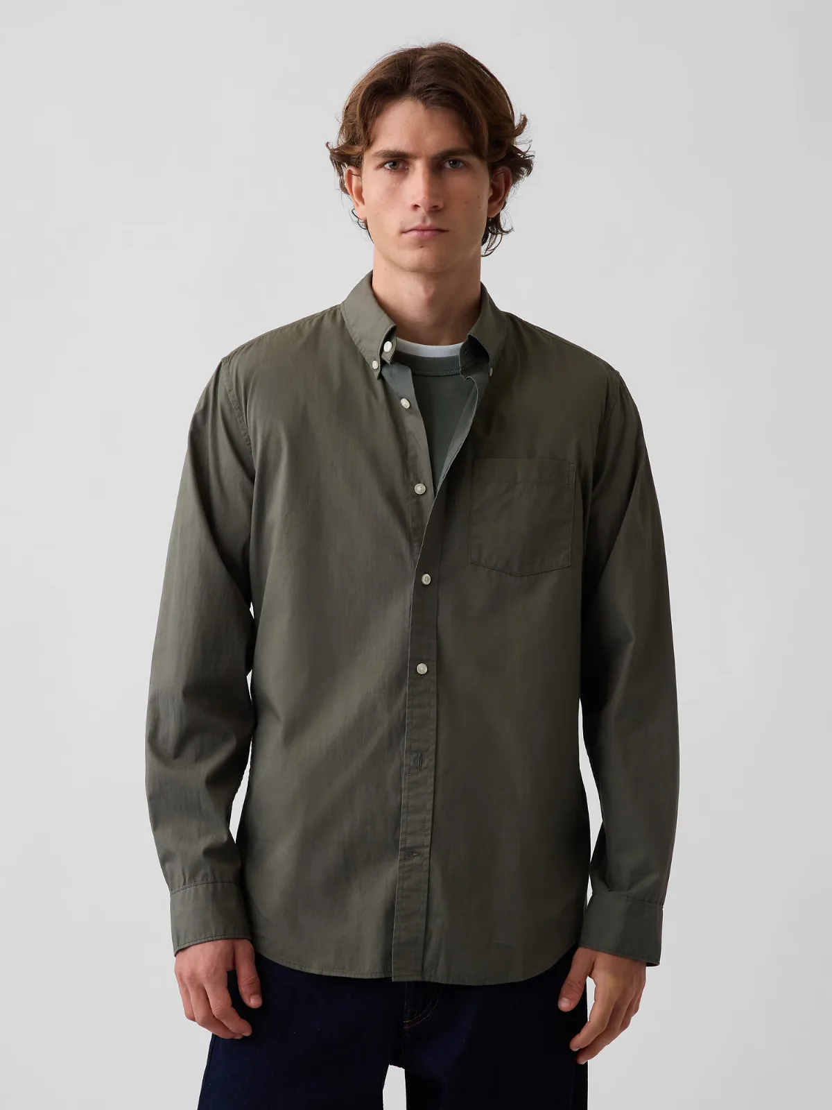 Organic Cotton Poplin Classic Shirt by Gap