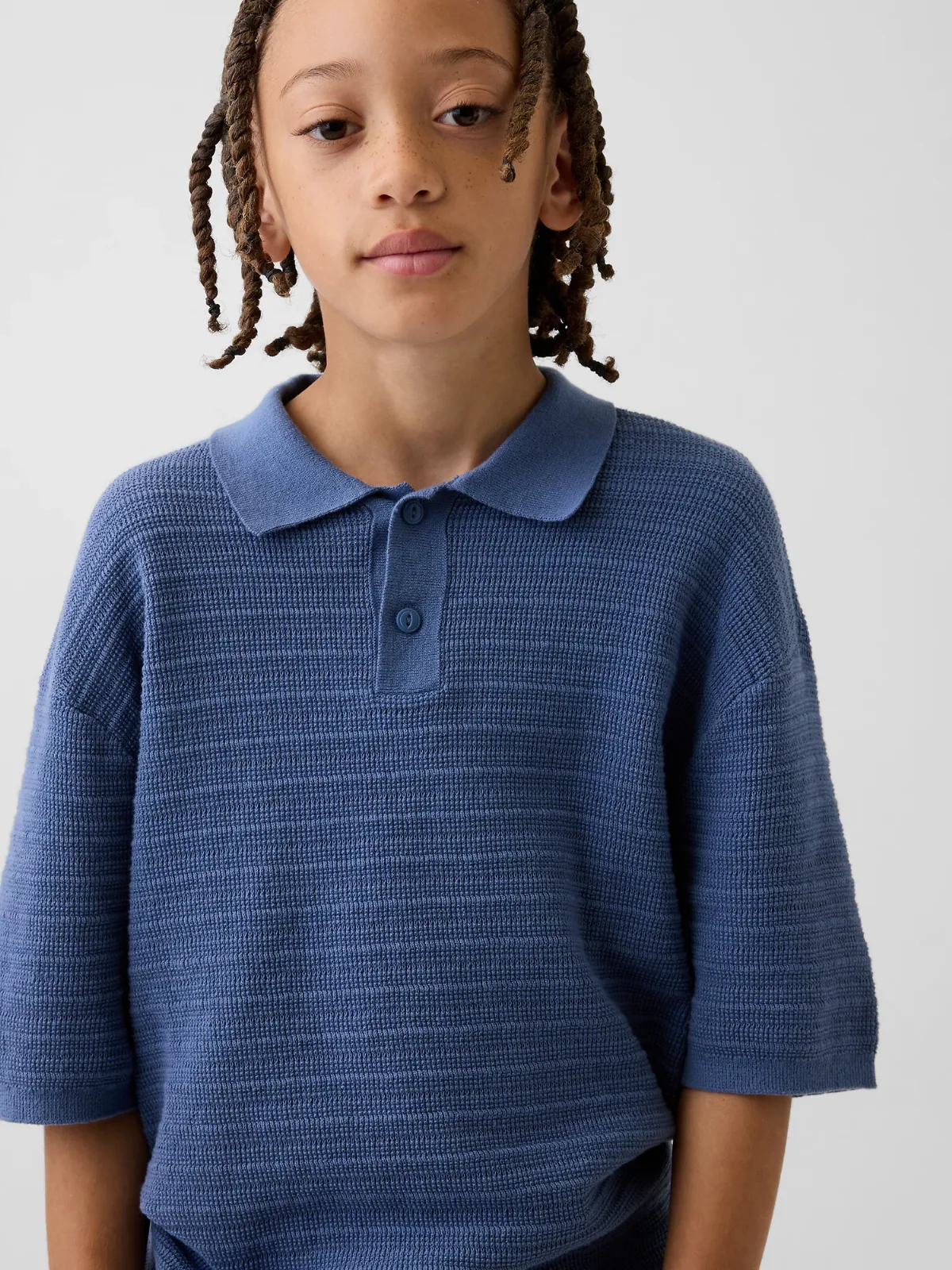 100% Cotton Relaxed Polo Shirt Sweater Shirt by Gap