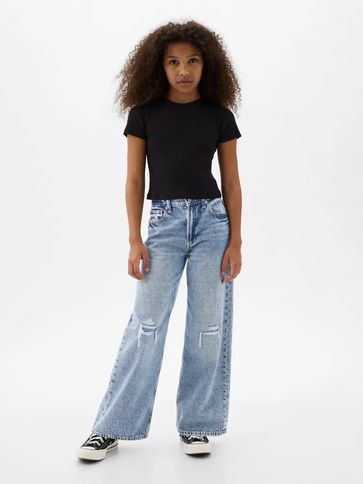 Low Rise Stride Wide-Leg Jeans by Gap
