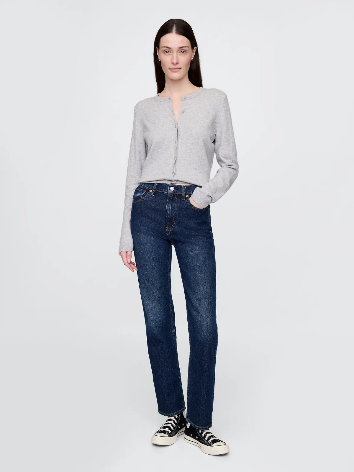 High Rise 90s Slim Straight Jeans by Gap