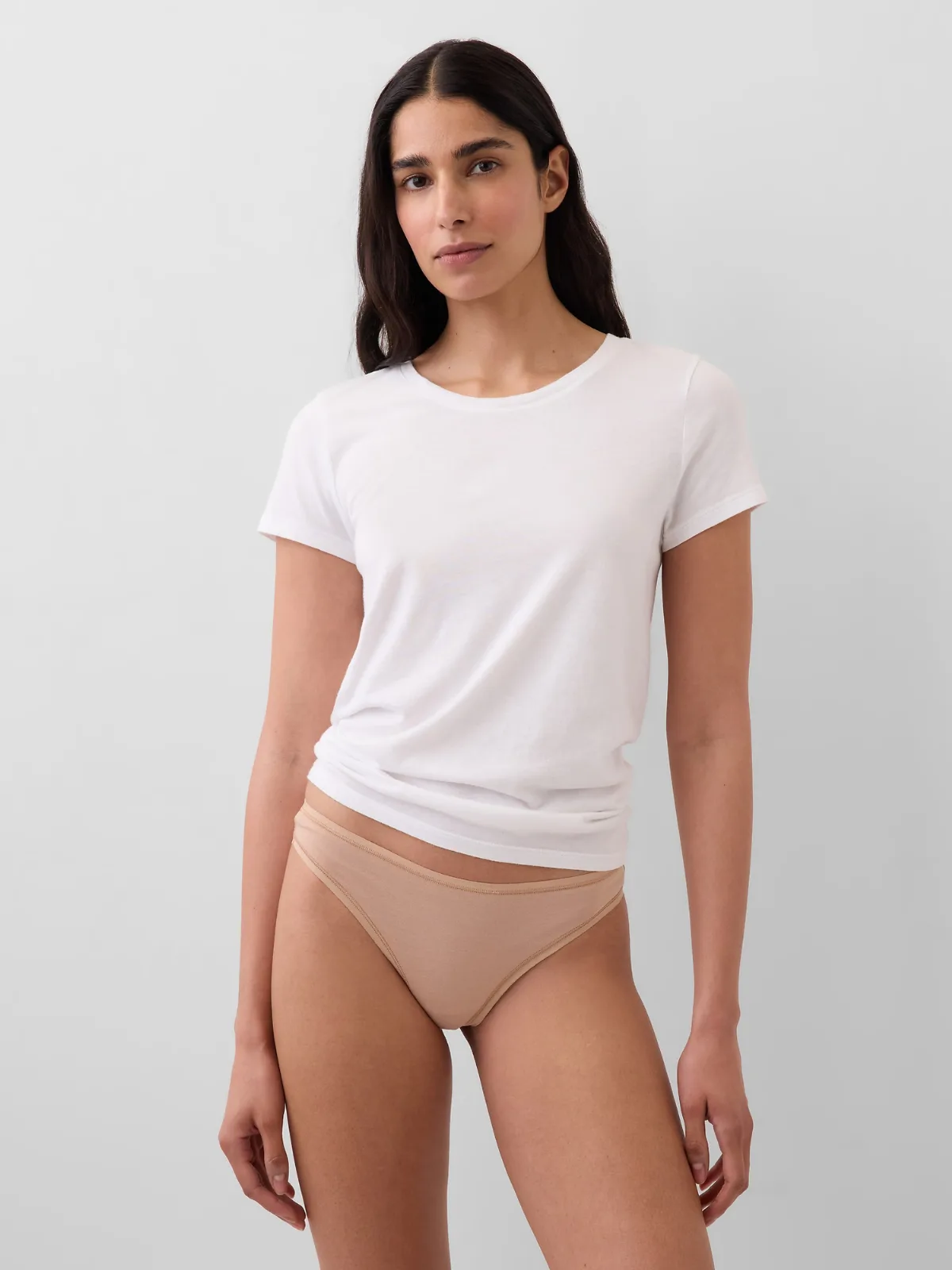 Organic Stretch Cotton Thong by Gap