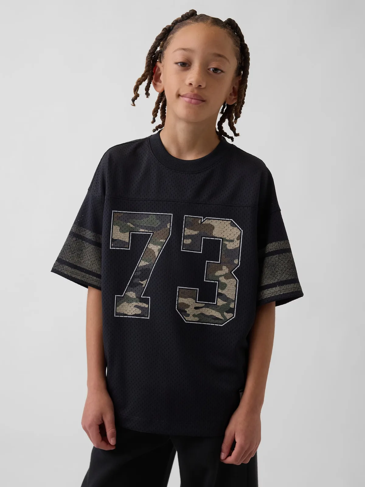Mesh Oversized Graphic Jersey T-Shirt by Gap