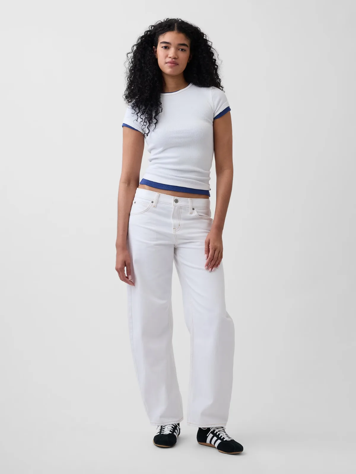 Low Rise Barrel Jeans by Gap
