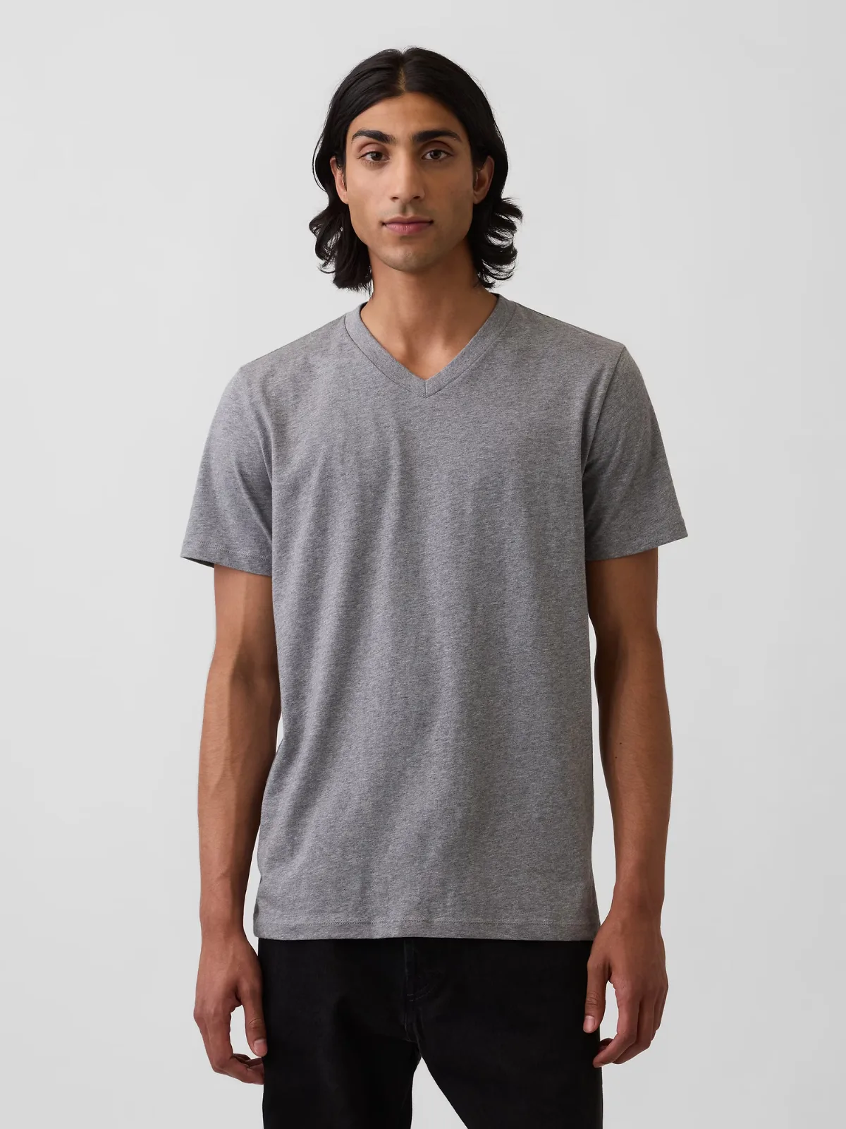 Cotton Jersey V-Neck T-Shirt by Gap