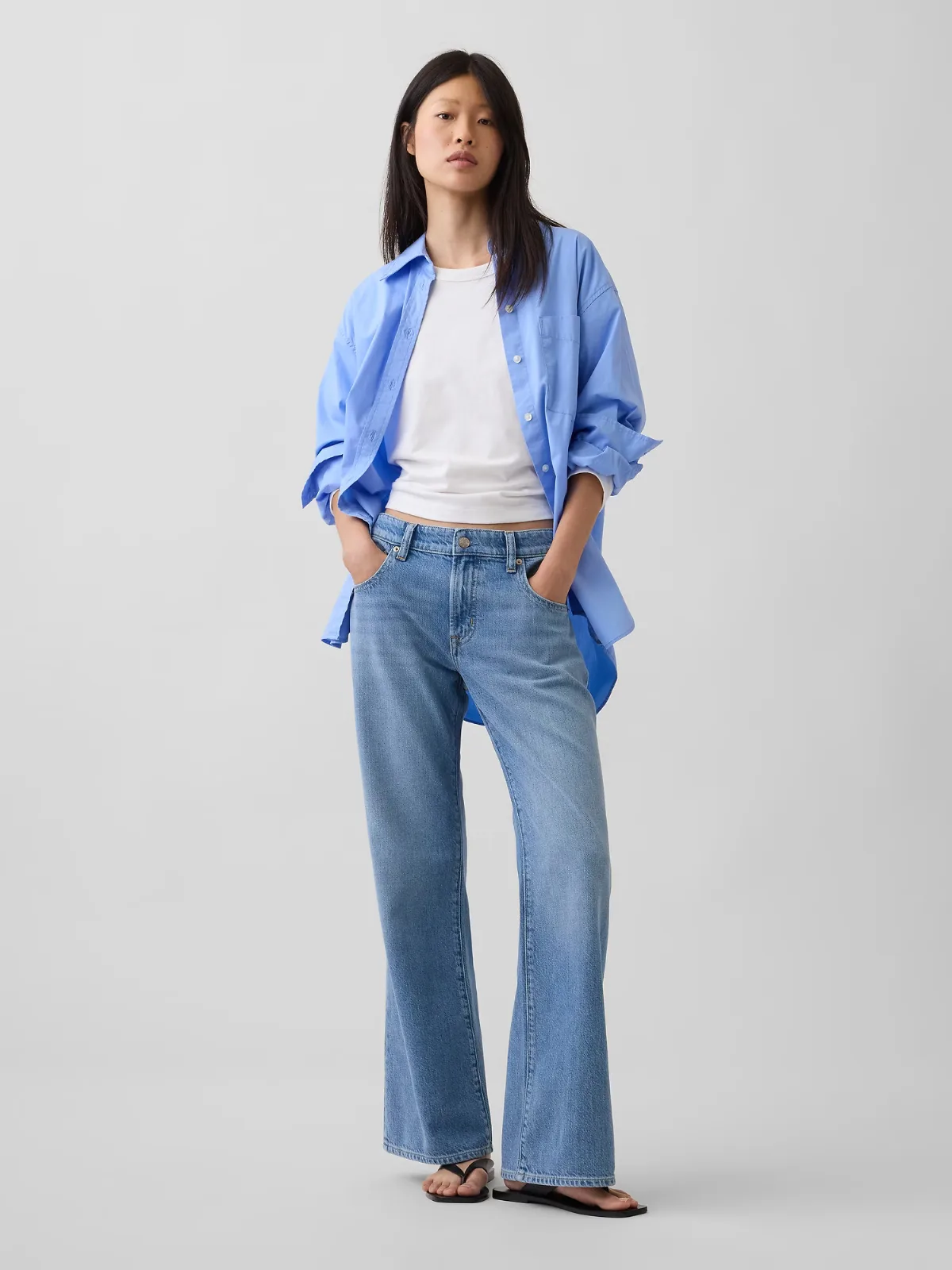 Low Rise UltraSoft Baggy Flare Jeans