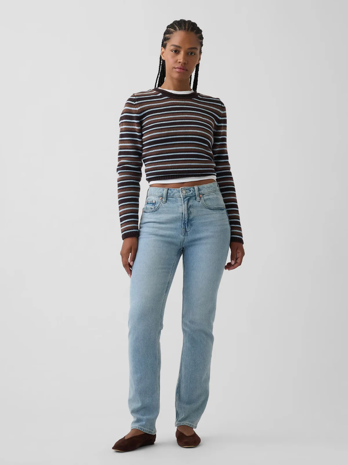 Curvy High Rise 90s Slim Straight Jeans by Gap