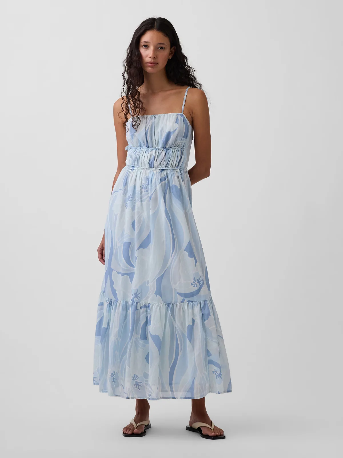 Tiered Tie-Back Maxi Dress by Gap