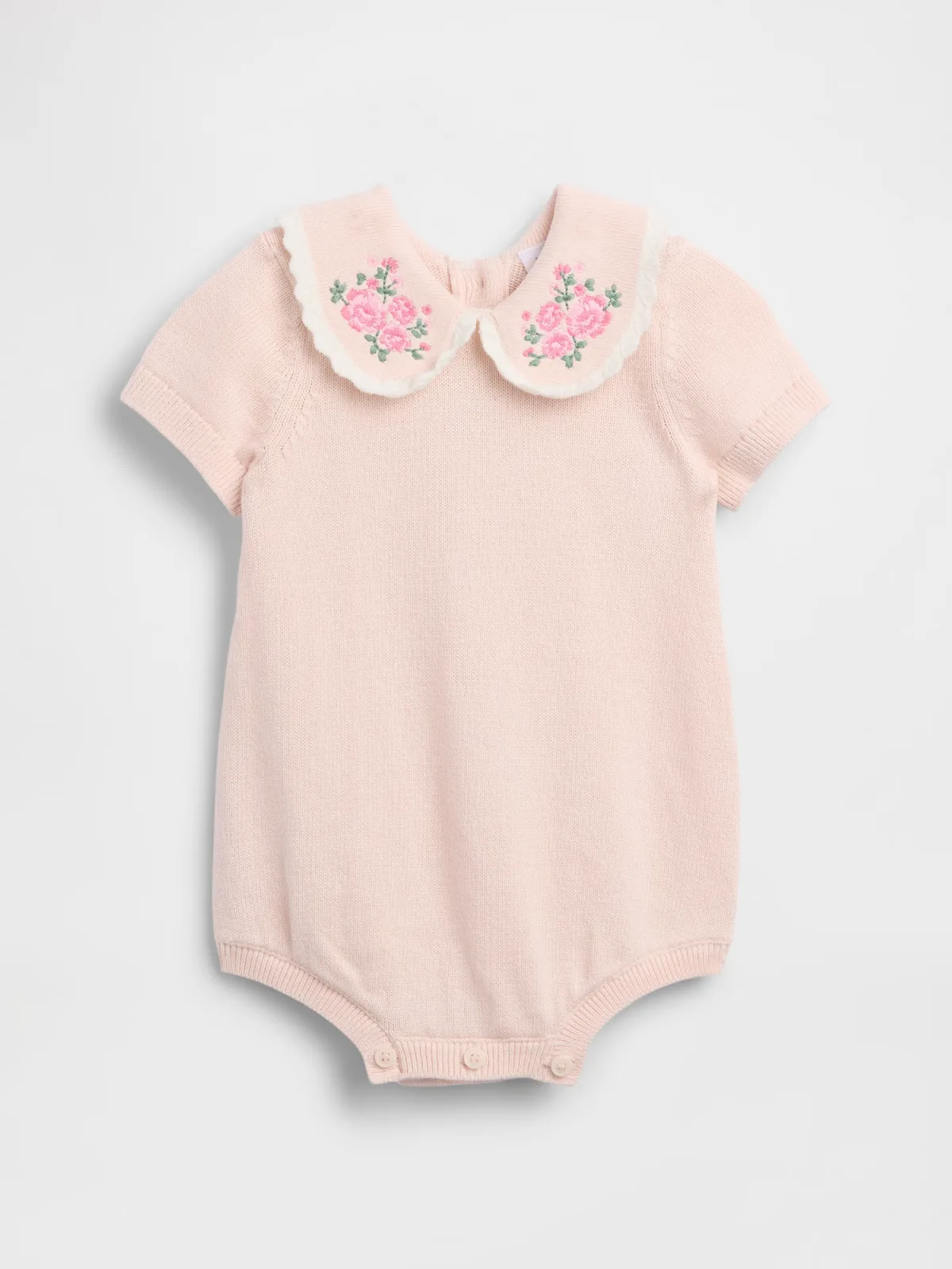 Embroidered Collar Sweater Bodysuit by Gap
