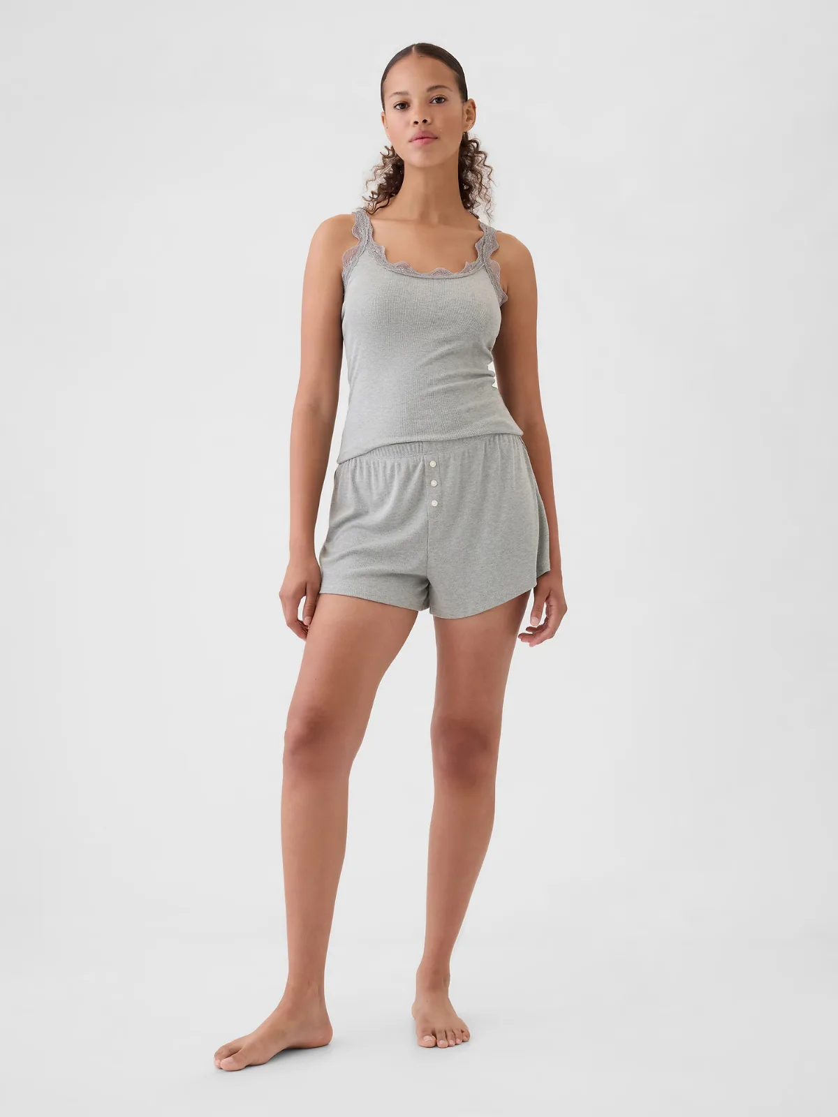 Mini Rib Relaxed PJ Shorts by Gap