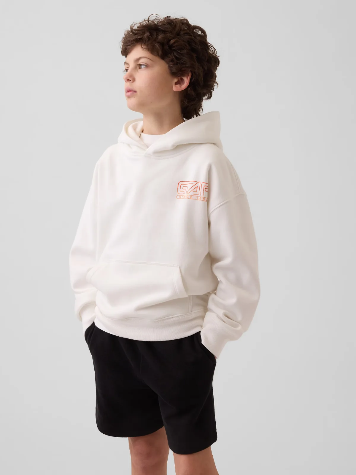 VintageSoft Relaxed Graphic Hoodie by Gap