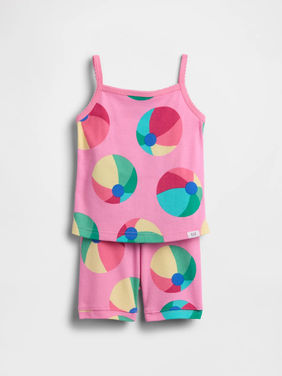Organic Brushed Cotton Beach Ball PJ Cami Short Set by Gap