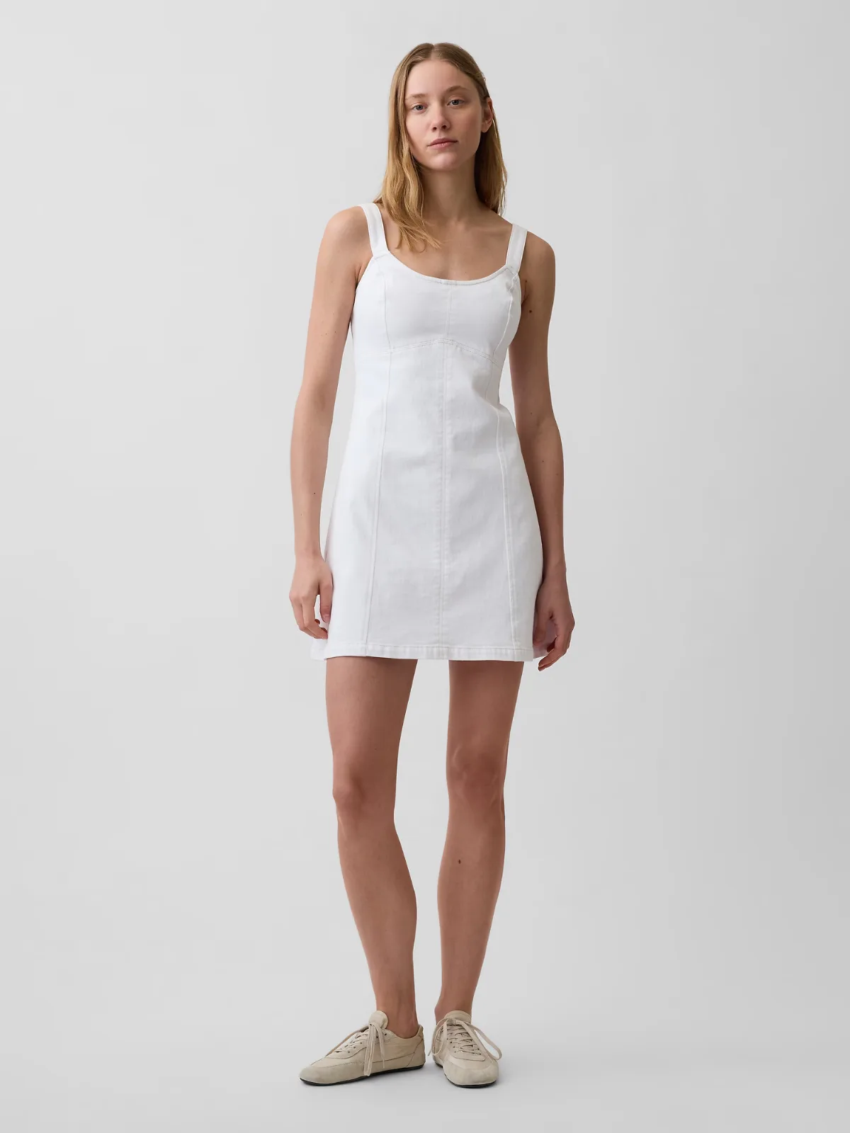 Denim Paneled Mini Dress by Gap