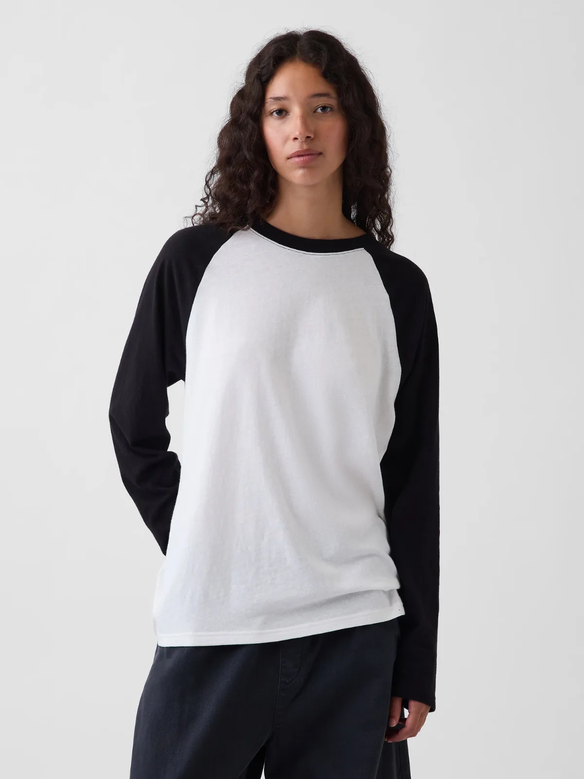 100% Cotton Authentic Raglan Big T-Shirt by Gap