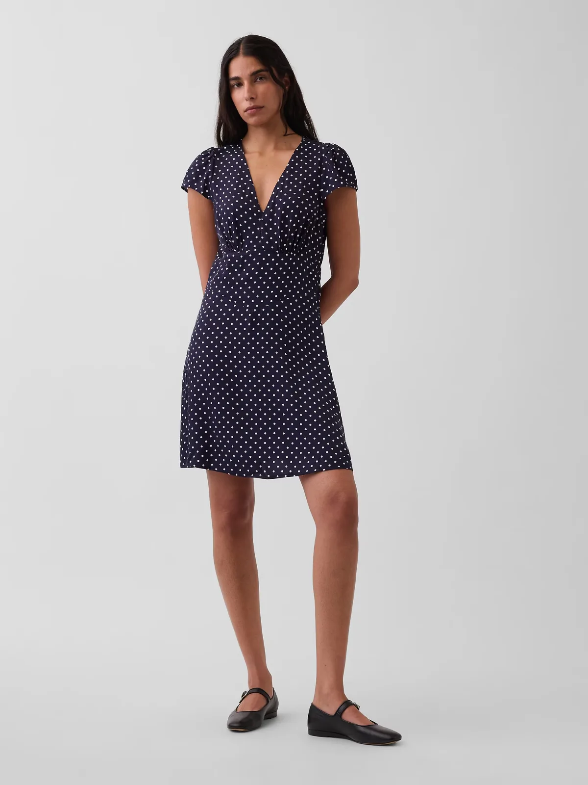 V-Neck Print Mini Dress by Gap
