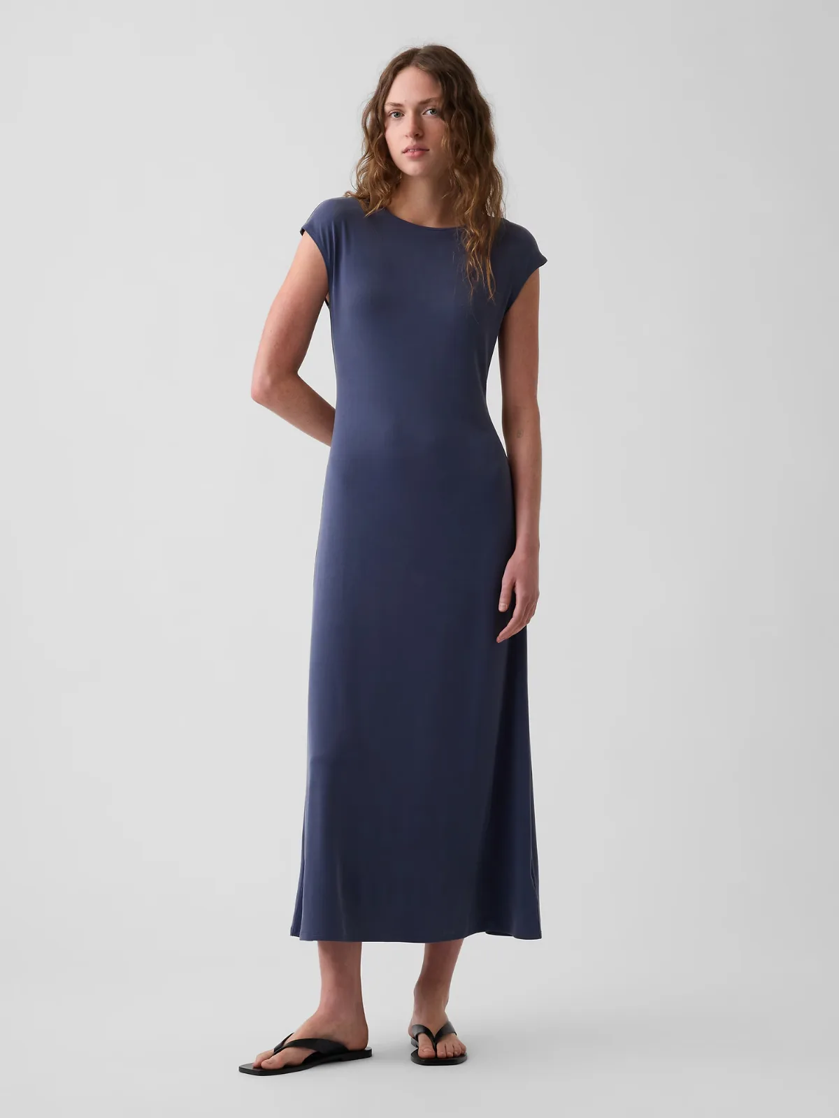 Cap-Sleeve Maxi Dress by Gap