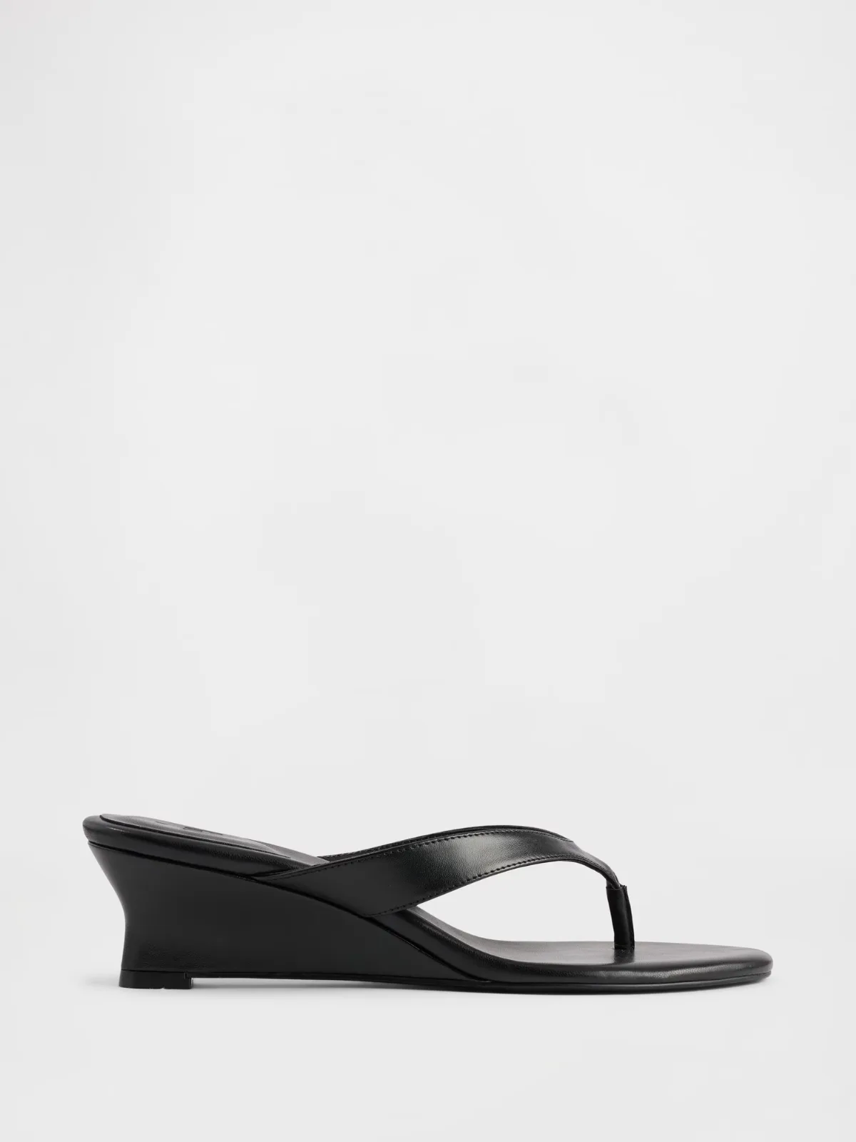 Vegan Leather Wedge Thong Sandals by Gap
