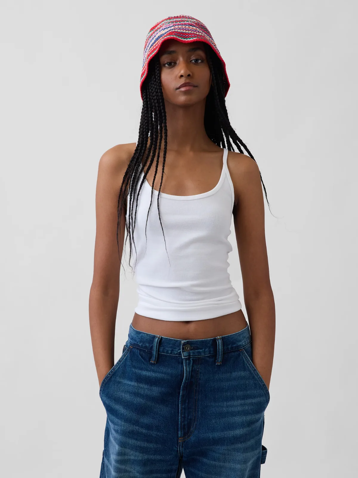 Knit Stripe Bucket Hat by Gap