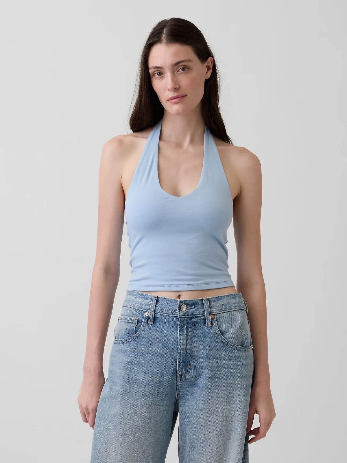 CloseKnit Halter Crop Top by Gap