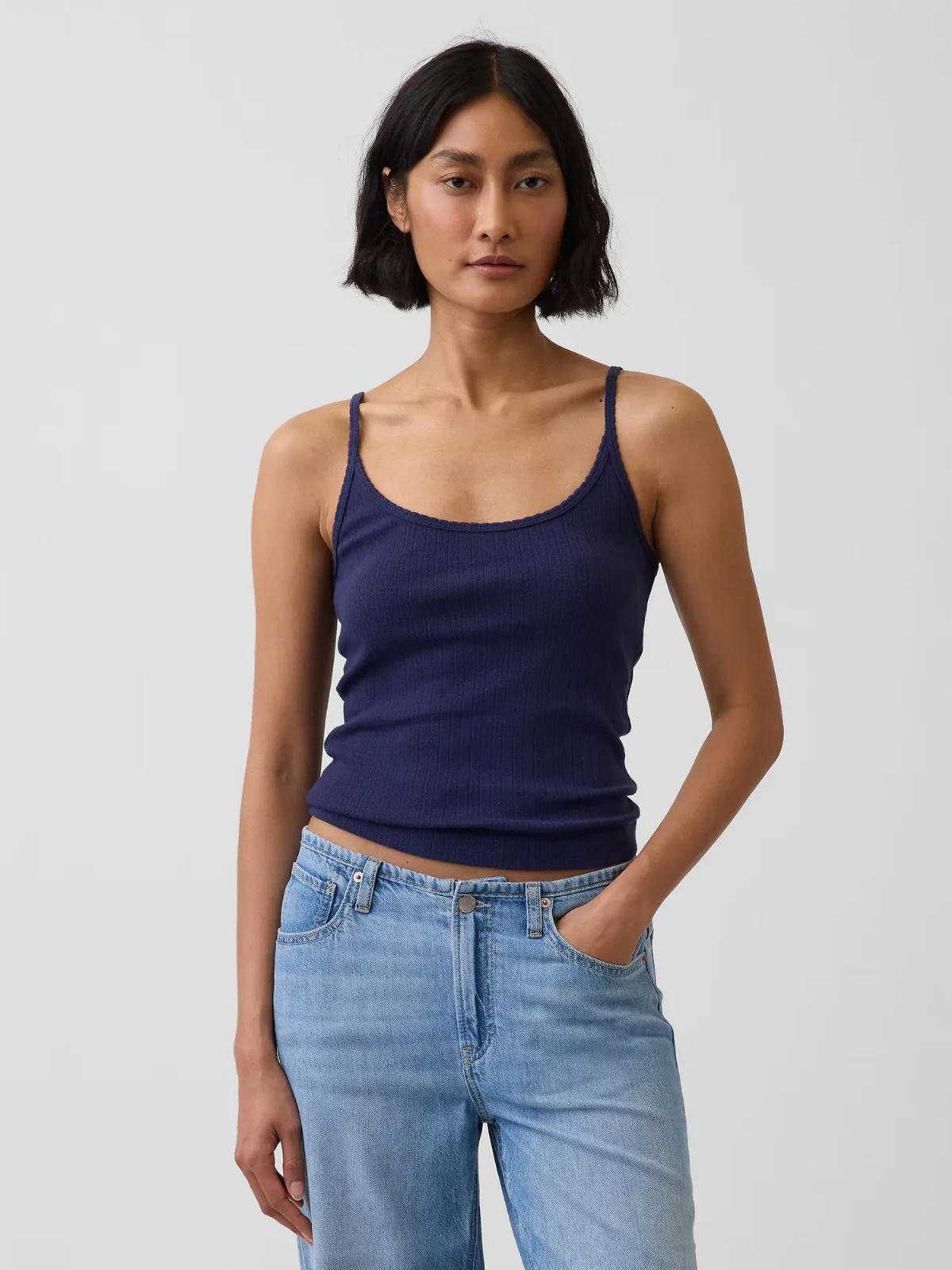 Pointelle Crop Cami by Gap