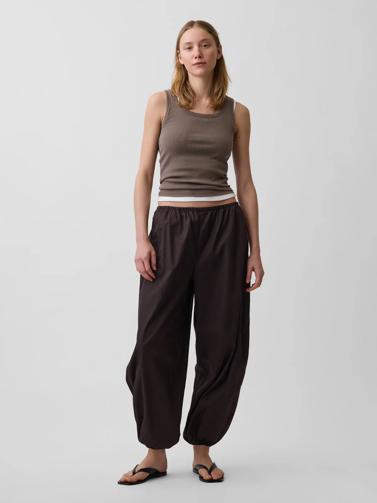 Organic Cotton Poplin Easy Baggy Joggers by Gap