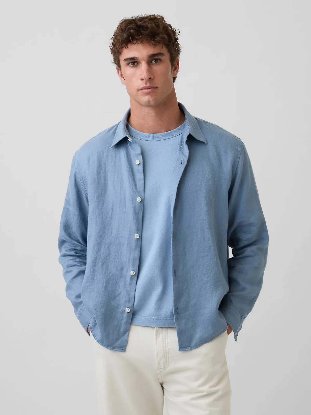 100% Linen Relaxed Shirt by Gap