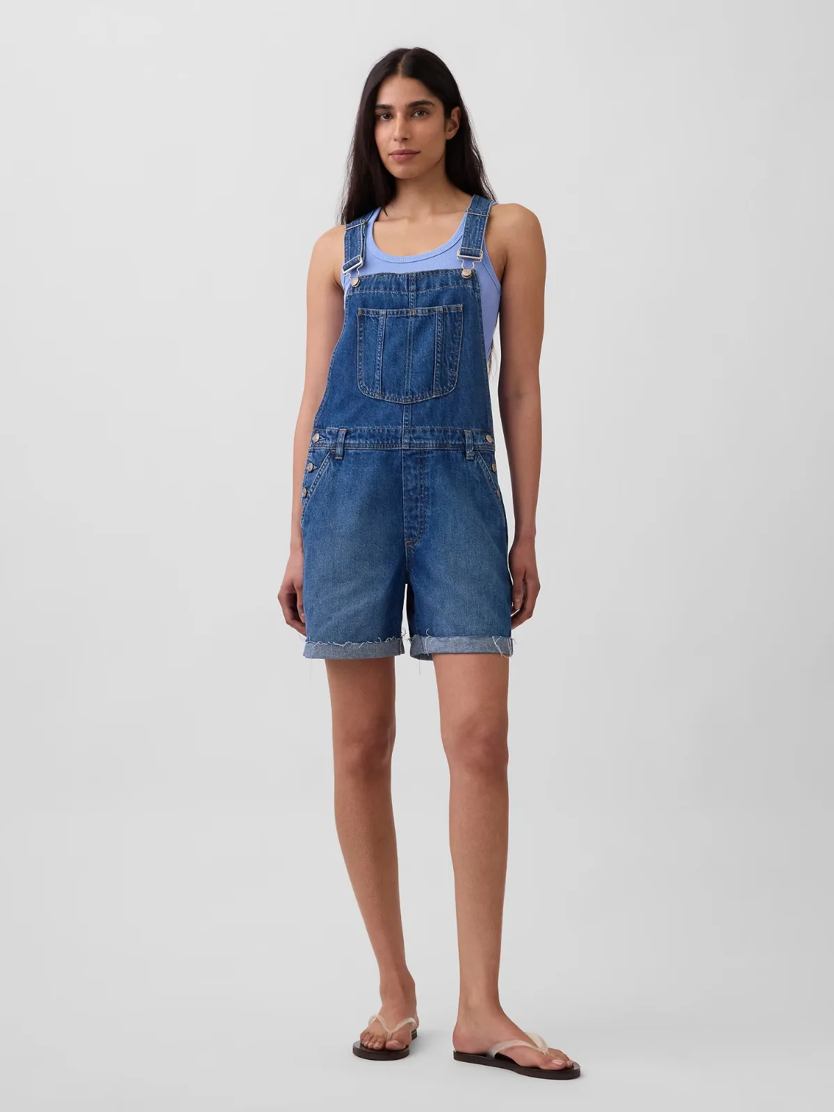 90s Loose Denim Shortalls by Gap
