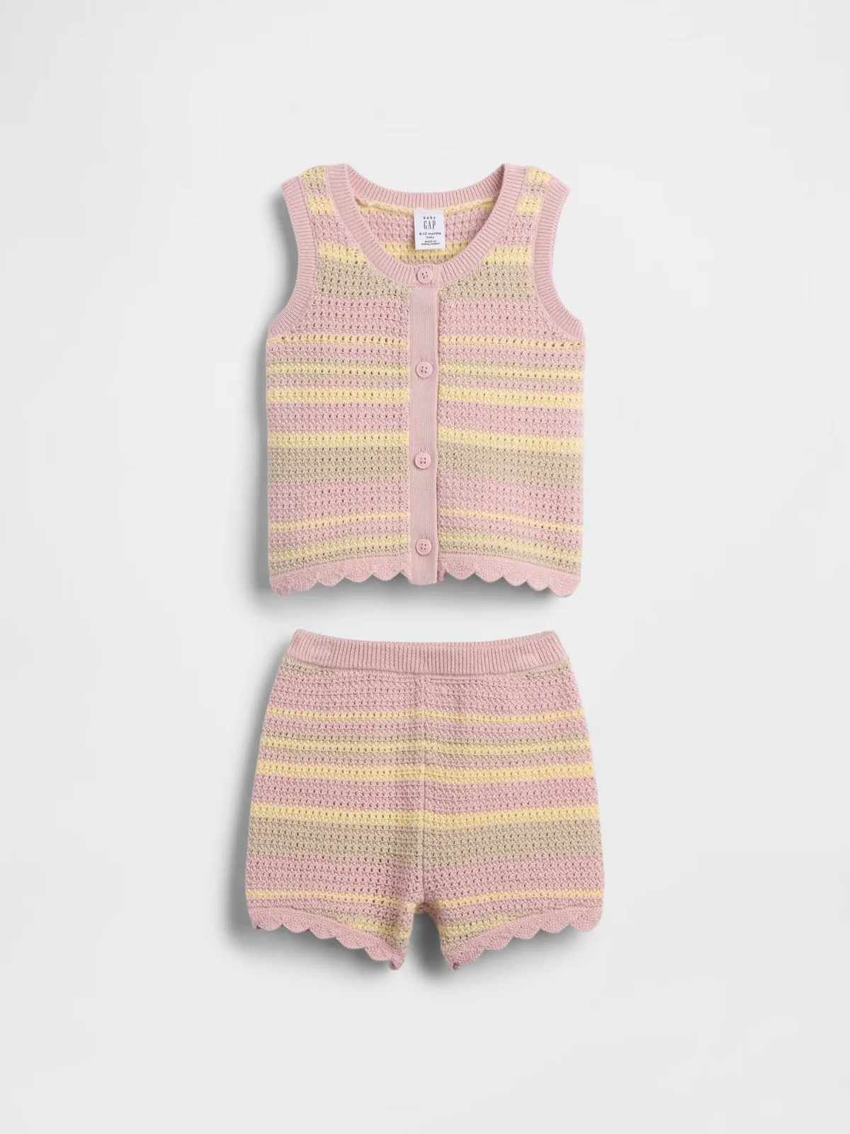 Crochet Stripe Vest Outfit Set by Gap