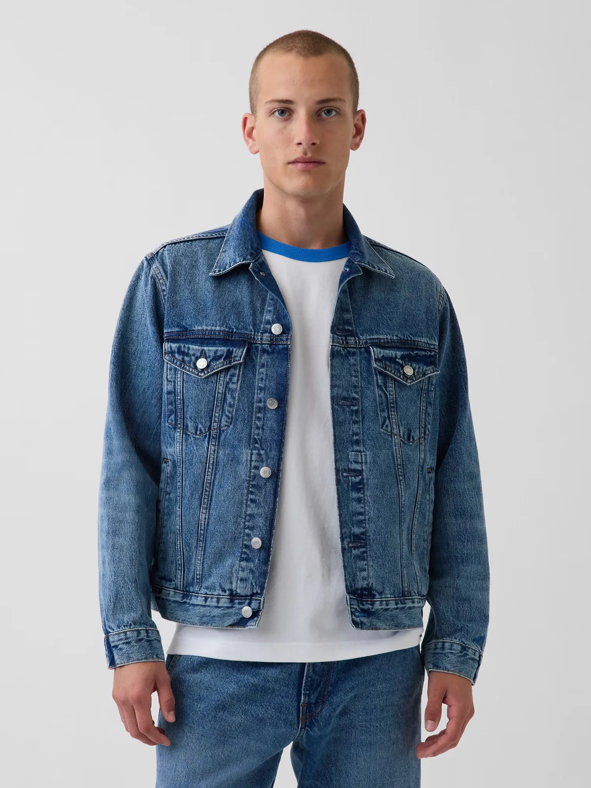 Get Blue Relaxed Icon Denim Jacket by Gap