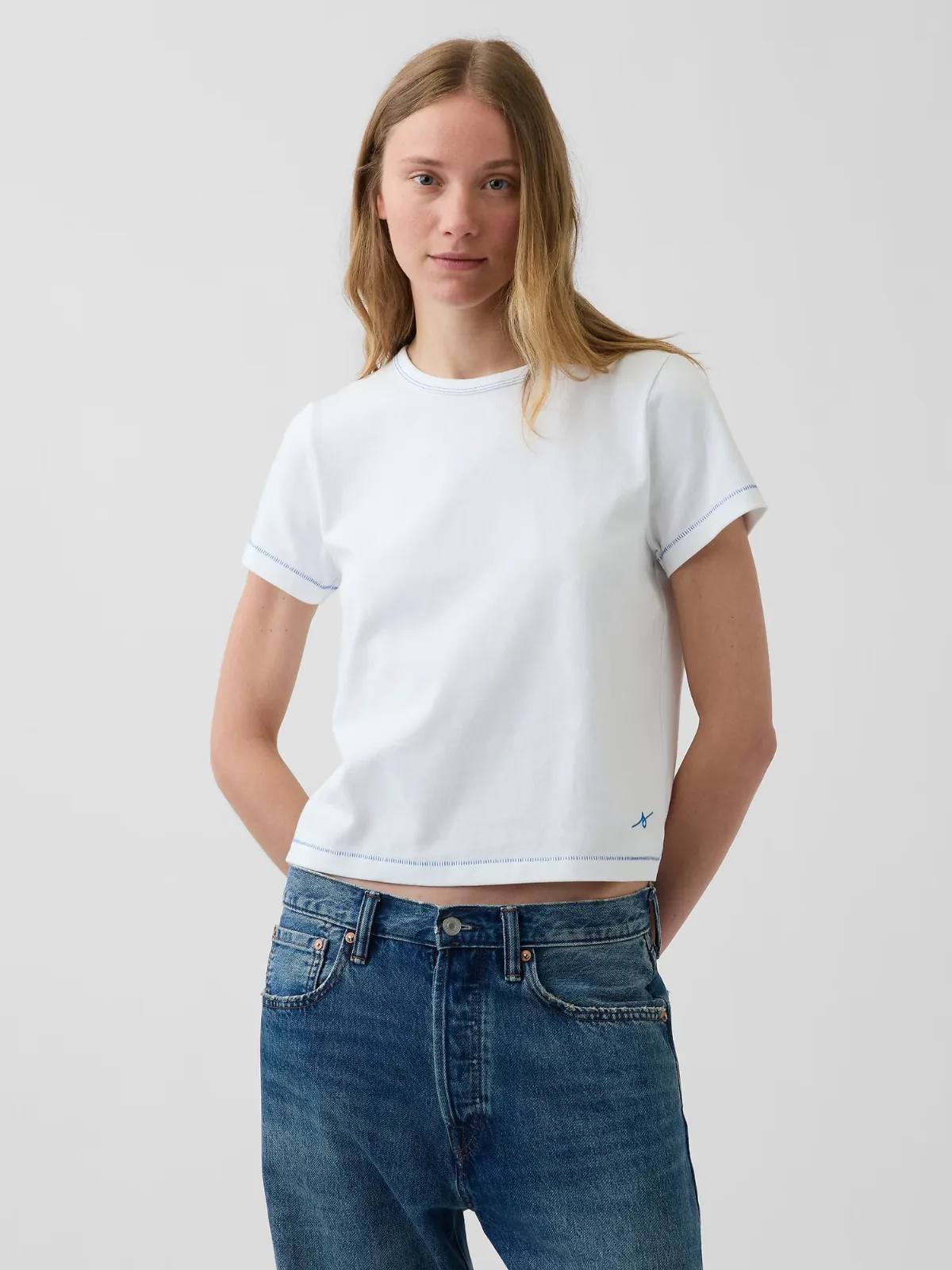 Get Blue Relaxed T-Shirt by Gap