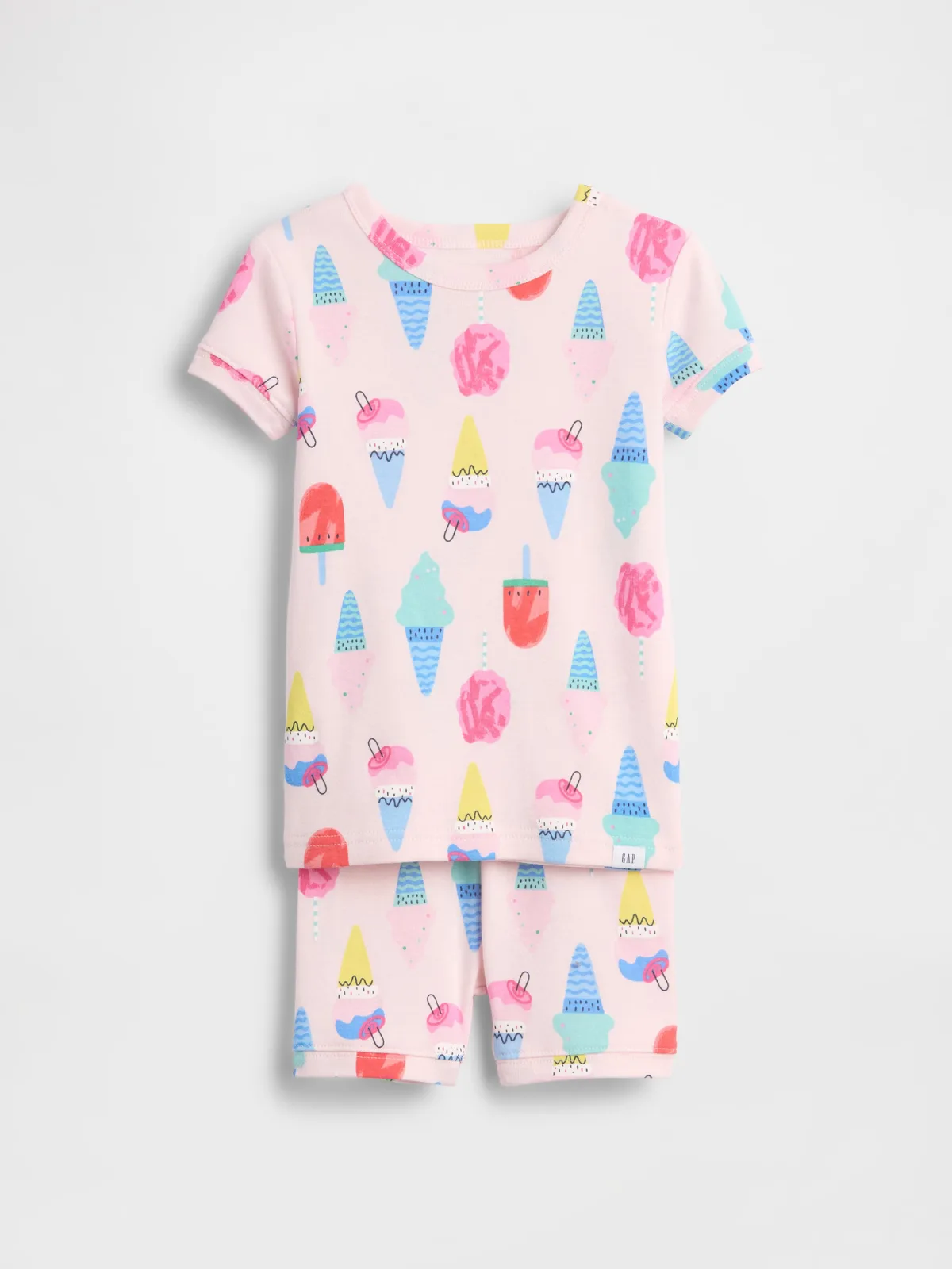 Organic Brushed Cotton Ice Cream PJ Short Set by Gap