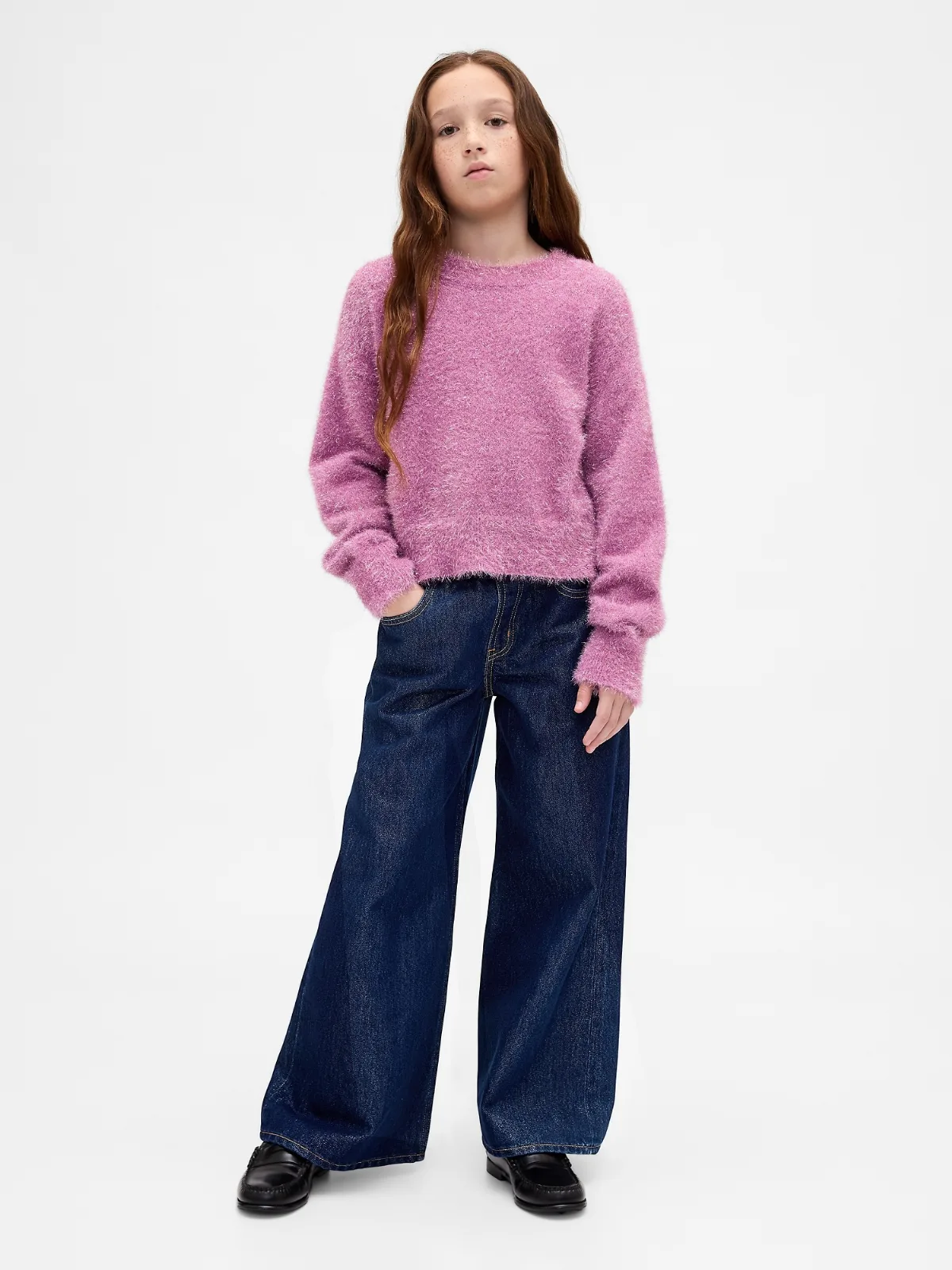 Low Rise Easy Metallic Baggy Jeans by Gap