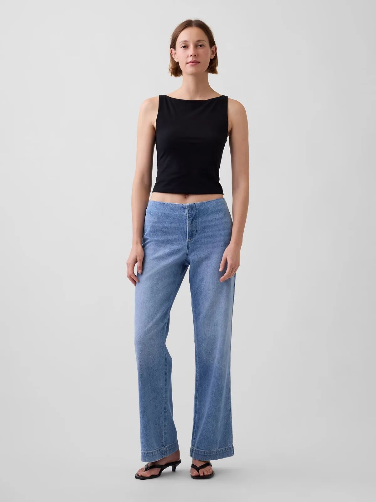 Low Rise UltraSoft Flare Jeans by Gap