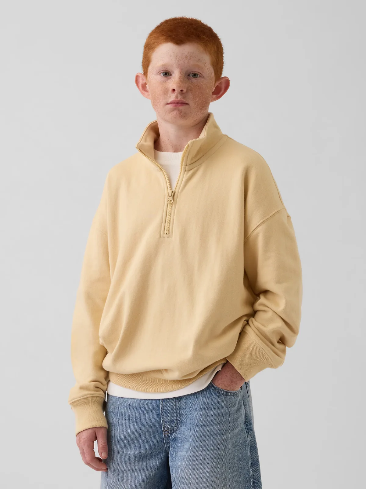 VintageSoft Terry Relaxed Half-Zip Pullover by Gap