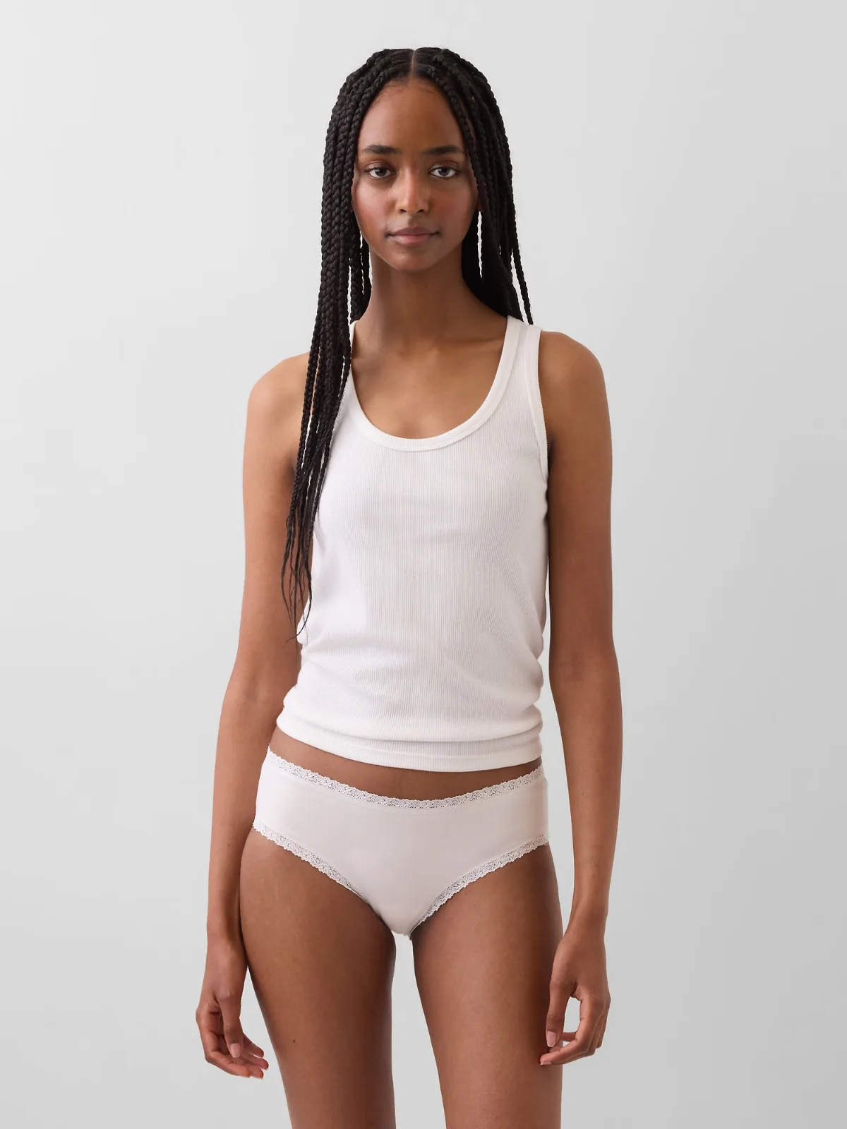 Organic Stretch Cotton Lace-Trim Hipster by Gap
