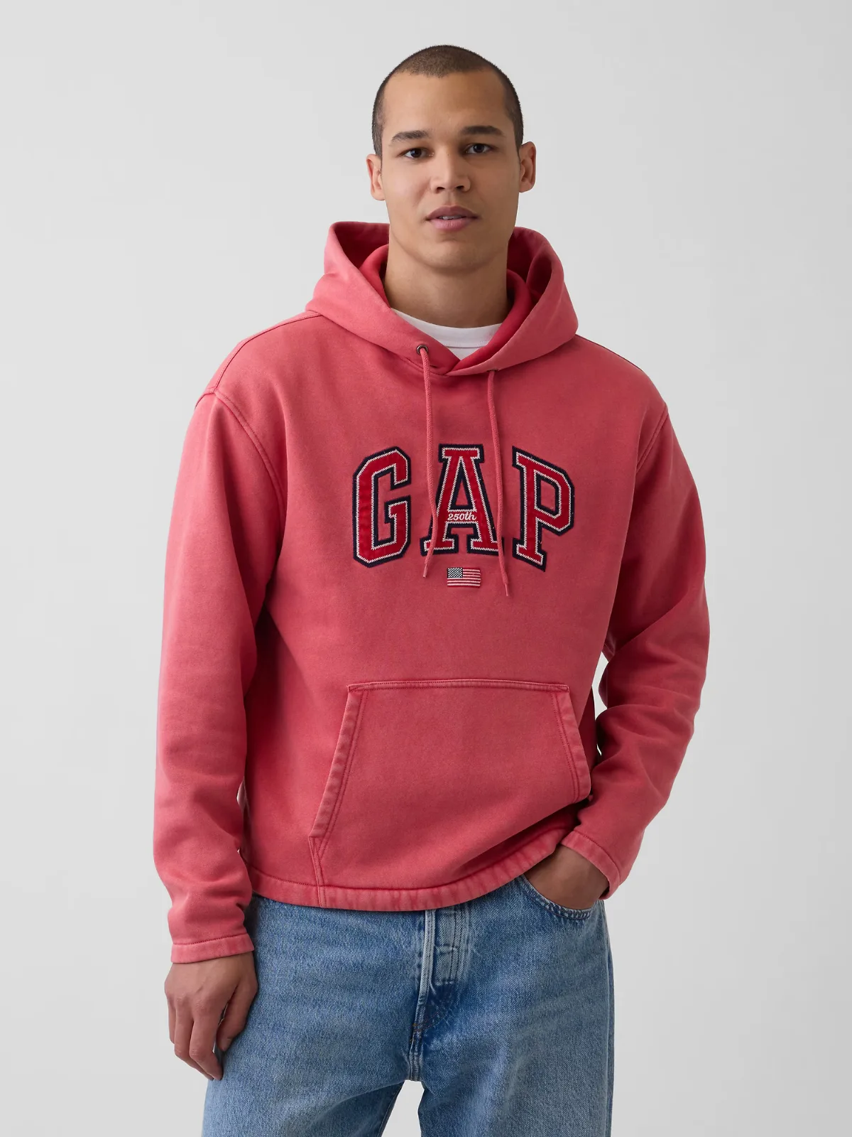 VintageSoft Oversized Americana Logo Hoodie by Gap
