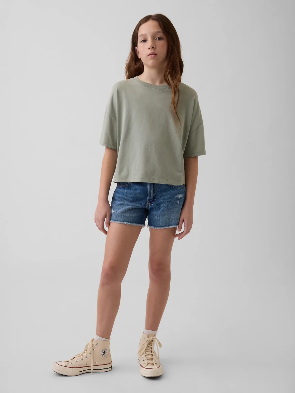 Low Rise UltraSoft Stride Denim Shorts by Gap