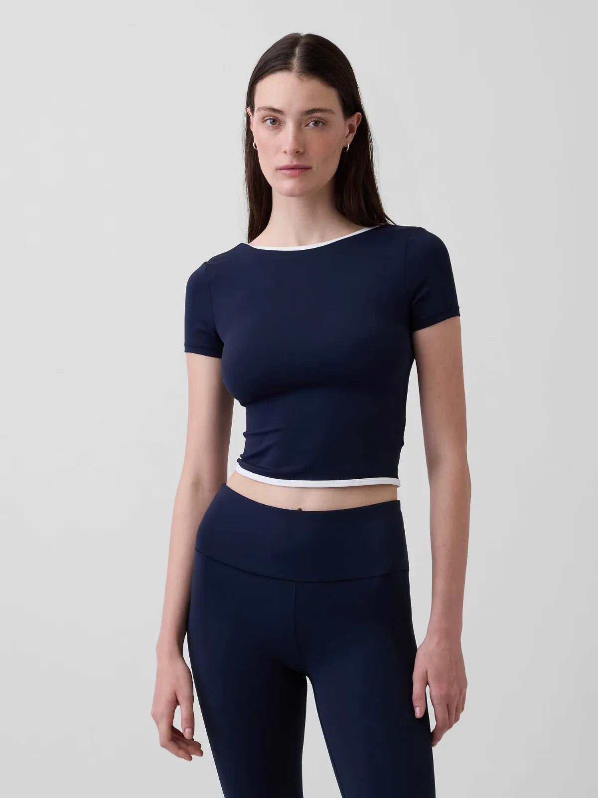 GapFit Smooth Reversible Wrap Crop Top by Gap